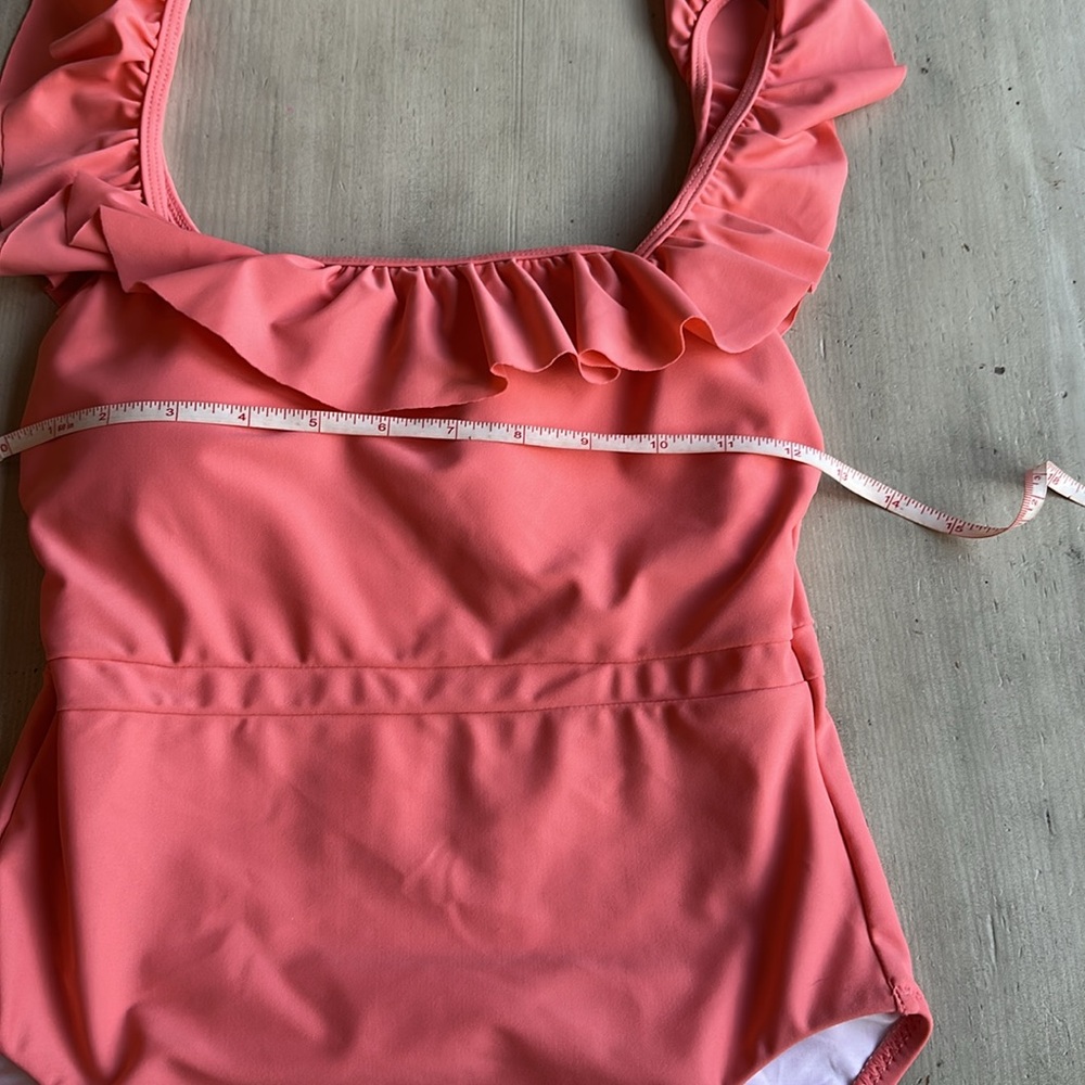 Minnow Coral Ruffle One Piece - Picture 8 of 9